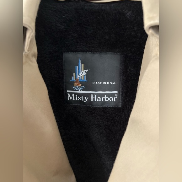 Men’s Misty Harbor Size 44 Long Beige Faux Fur Lined Rain Coat. - Picture 2 of 16